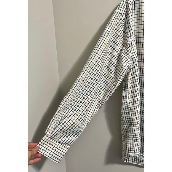 Southern Casanova Gingham Button Down in Cream Mens Large - Picture 5 of 8